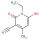 1-Ethyl-1,2-dihydro-6-hydroxy-4-methyl-2-oxo-3-pyridinecarbonitrile (CAS 28141-13-1) - chemical structure image