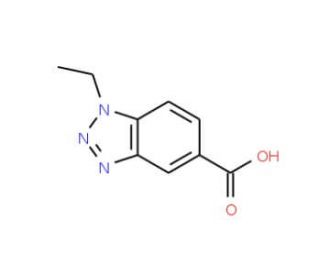 1-ethyl-1H-1,2,3-benzotriazole-5-carboxylic acid - chemical structure image