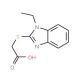(1-Ethyl-1H-benzoimidazol-2-ylsulfanyl)-acetic acid - chemical structure image