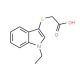 (1-Ethyl-1H-indol-3-ylsulfanyl)-acetic acid (CAS 883539-49-9) - chemical structure image
