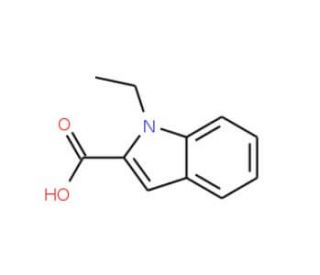 1-ethyl-1H-indole-2-carboxylic acid (CAS 28737-29-3) - chemical structure image
