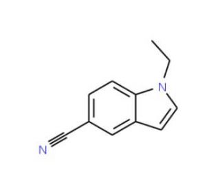 1-ethyl-1H-indole-5-carbonitrile (CAS 83783-28-2) - chemical structure image