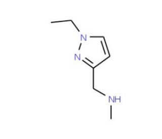 (1-Ethyl-1H-pyrazol-3-ylmethyl)-methyl-amine - chemical structure image
