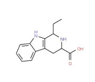 1-Ethyl-2,3,4,9-tetrahydro-1H-beta-carboline-3-carboxylic acid (CAS 109690-46-2) - chemical structure image