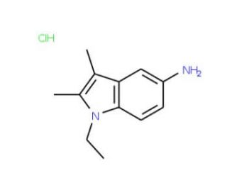 1-Ethyl-2,3-dimethyl-1H-indol-5-ylaminehydrochloride - chemical structure image