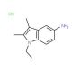 1-Ethyl-2,3-dimethyl-1H-indol-5-ylaminehydrochloride - chemical structure image