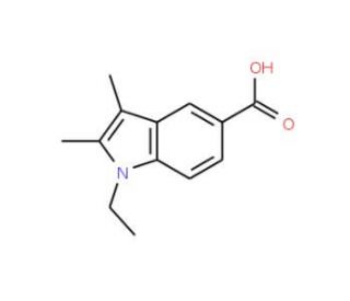 1-Ethyl-2,3-dimethyl-1H-indole-5-carboxylic acid - chemical structure image