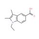 1-Ethyl-2,3-dimethyl-1H-indole-5-carboxylic acid - chemical structure image