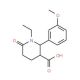 1-Ethyl-2-(3-methoxy-phenyl)-6-oxo-piperidine-3-carboxylic acid - chemical structure image