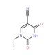 1-ethyl-2,4-dioxo-1,2,3,4-tetrahydropyrimidine-5-carbonitrile (CAS 57712-57-9) - chemical structure image