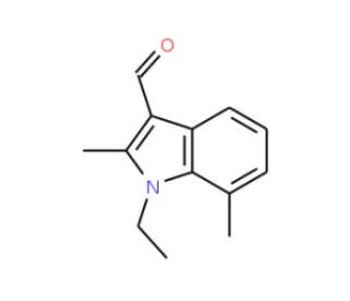 1-Ethyl-2,7-dimethyl-1H-indole-3-carbaldehyde - chemical structure image