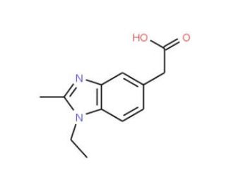 (1-Ethyl-2-methyl-1H-benzimidazol-5-yl)acetic acid - chemical structure image
