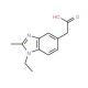 (1-Ethyl-2-methyl-1H-benzimidazol-5-yl)acetic acid - chemical structure image