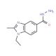 1-Ethyl-2-methyl-1H-benzoimidazole-5-carboxylic acid hydrazide - chemical structure image
