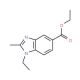 1-Ethyl-2-methyl-1H-benzoimidazole-5-carboxylicacid ethyl ester (CAS 92108-02-6) - chemical structure image