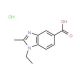1-Ethyl-2-methyl-1H-benzoimidazole-5-carboxylicacid hydrochloride - chemical structure image