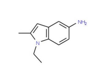 1-Ethyl-2-methyl-1H-indol-5-ylamine (CAS 878733-38-1) - chemical structure image