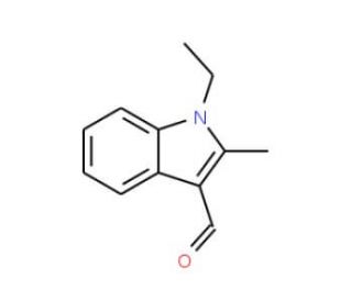 1-Ethyl-2-methyl-1H-indole-3-carbaldehyde (CAS 66727-64-8) - chemical structure image