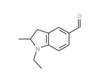 1-Ethyl-2-methyl-2,3-dihydro-1H-indole-5-carbaldehyde - chemical structure image