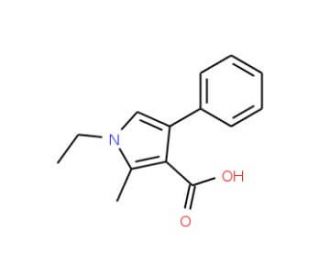 1-Ethyl-2-methyl-4-phenyl-1H-pyrrole-3-carboxylic acid - chemical structure image
