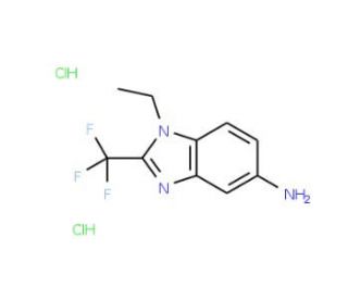 1-Ethyl-2-trifluoromethyl-1H-benzoimidazol-5-ylamine dihydrochloride - chemical structure image