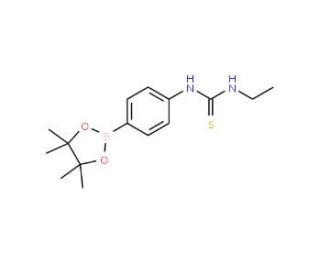 1-Ethyl-3-(4-(4,4,5,5-tetramethyl-1,3,2-dioxaborolan-2-yl)phenyl)thiourea (CAS 1073353-86-2) - chemical structure image