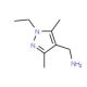 (1-Ethyl-3,5-dimethyl-1H-pyrazol-4-yl)methylamine (CAS 936940-14-6) - chemical structure image