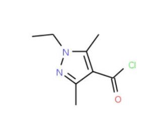 1-Ethyl-3,5-dimethyl-1H-pyrazole-4-carbonyl chloride - chemical structure image