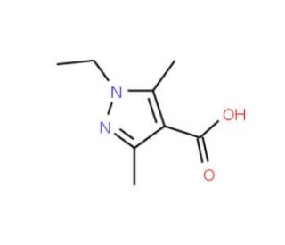 1-Ethyl-3,5-dimethyl-1H-pyrazole-4-carboxylic acid (CAS 108444-24-2) - chemical structure image