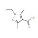 1-Ethyl-3,5-dimethyl-1H-pyrazole-4-carboxylic acid (CAS 108444-24-2) - chemical structure image