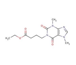 1-(Ethyl-3-carboxypropyl)-3,7-dimethylxanthine (CAS 83636-88-8) - chemical structure image