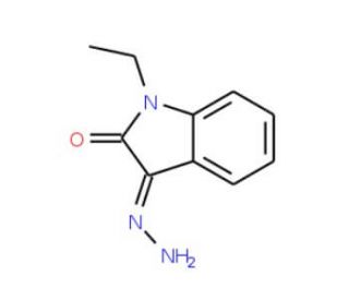 1-Ethyl-3-hydrazono-1,3-dihydro-indol-2-one (CAS 62295-16-3) - chemical structure image