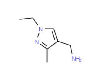 (1-Ethyl-3-methyl-1H-pyrazol-4-yl)methylamine (CAS 848436-19-1) - chemical structure image