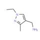 (1-Ethyl-3-methyl-1H-pyrazol-4-yl)methylamine (CAS 848436-19-1) - chemical structure image