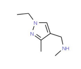 (1-Ethyl-3-methyl-1H-pyrazol-4-ylmethyl)-methyl-amine (CAS 956363-88-5) - chemical structure image