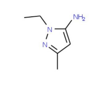 1-Ethyl-3-methyl-1H-pyrazol-5-amine (CAS 3524-33-2) - chemical structure image