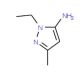 1-Ethyl-3-methyl-1H-pyrazol-5-amine (CAS 3524-33-2) - chemical structure image