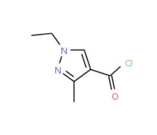 1-Ethyl-3-methyl-1H-pyrazole-4-carbonyl chloride (CAS 1171573-50-4) - chemical structure image