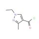 1-Ethyl-3-methyl-1H-pyrazole-4-carbonyl chloride (CAS 1171573-50-4) - chemical structure image