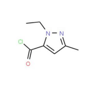 1-Ethyl-3-methyl-1H-pyrazole-5-carbonyl chloride (CAS 128249-59-2) - chemical structure image