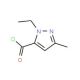 1-Ethyl-3-methyl-1H-pyrazole-5-carbonyl chloride (CAS 128249-59-2) - chemical structure image