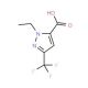 1-Ethyl-3-(trifluoromethyl)-1H-pyrazole-5-carboxylic acid (CAS 128694-66-6) - chemical structure image