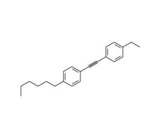 1-Ethyl-4-[(4-n-hexylphenyl)ethynyl]benzene (CAS 117923-34-9) - chemical structure image