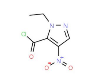 1-ethyl-4-nitro-1H-pyrazole-5-carbonyl chloride - chemical structure image