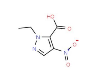 1-Ethyl-4-nitro-1H-pyrazole-5-carboxylic acid (CAS 494791-30-9) - chemical structure image