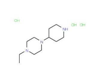 1-ethyl-4-(piperidin-4-yl)piperazine trihydrochloride - chemical structure image