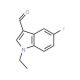 1-Ethyl-5-fluoro-1H-indole-3-carbaldehyde - chemical structure image