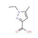 1-Ethyl-5-methyl-1H-pyrazole-3-carboxylic acid (CAS 50920-46-2) - chemical structure image