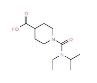 1-[ethyl(propan-2-yl)carbamoyl]piperidine-4-carboxylic acid - chemical structure image