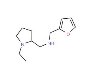 (1-Ethyl-pyrrolidin-2-ylmethyl)-furan-2-ylmethyl-amine - chemical structure image